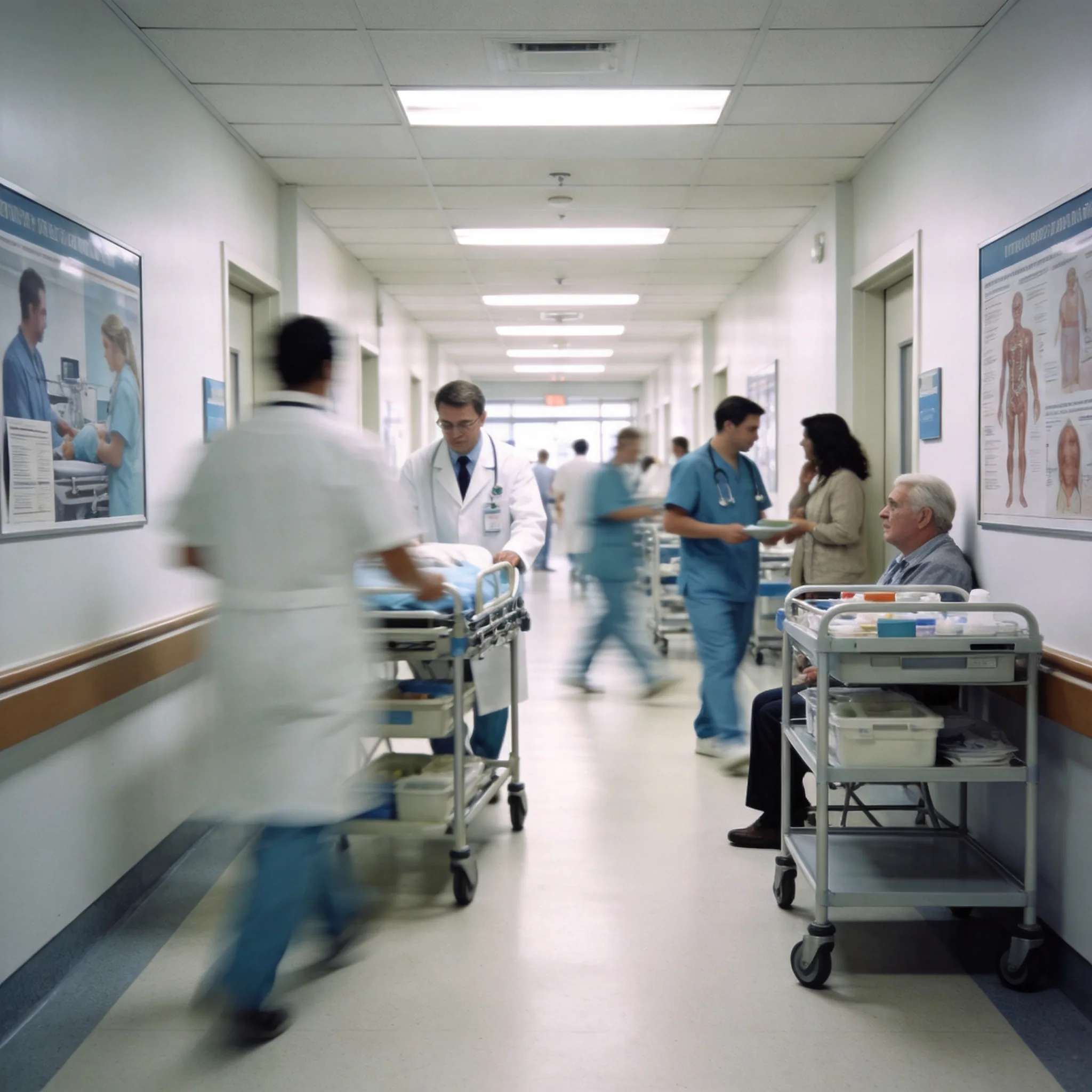 A modern hospital corridor